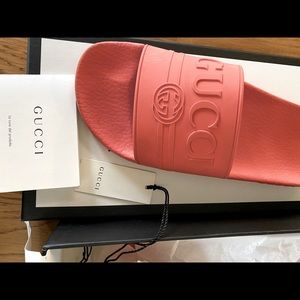 Gucci rubber pool slide Orange size 39